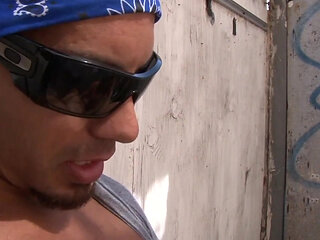 Twink fucked raw by straight and cum creampie inside hole