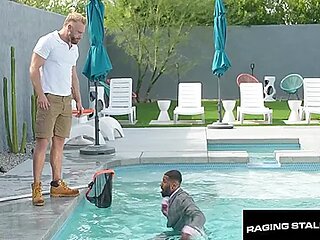 Buff Outdoor Pool Hot Guy Destroyed By Bbc Client