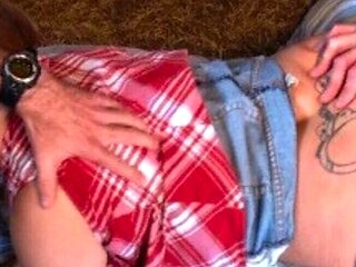 Busty Biker MILF Stacie Starr Takes Two Cocks Rough - Threesome & Facial