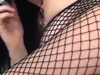 A super sexy Sofia Cucci in sexy mesh outfit
