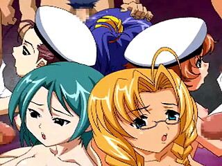 Raimuiro Senkitan - Tsumugi Shima x Shuro Naoe x Nishiki Ii x Kasuri Hattori x Aya Nabeshima (Gravity work X Hentai)