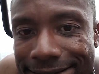 Celebrity muscular man deepthroats BBC with 3-D POV