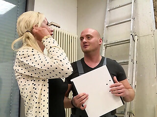 German blonde MILFs take hard double penetration