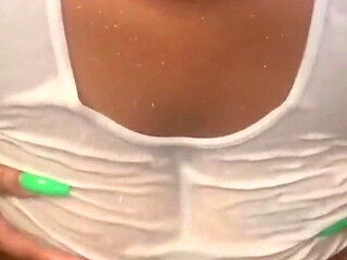 Hubby Pissing All Over My Big Boobs