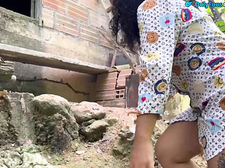 Horny Latina MILF Fucks Gardener While Husband Refuses Her Big Ass