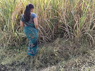 Asian beauty Komal, caught peeing in the fields, gets fucked in a house by Goldx.