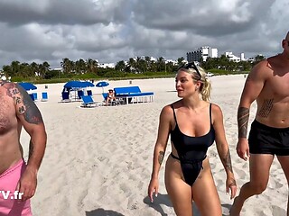 Tiffany Leiddi and Helene Boudreau Lure Each Other into Steamy Lesbian Temptation in Miami with Big-