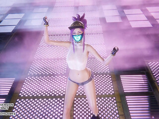 MMD Aespa - Armageddon - Akali Sexy Kpop Dance League of Legends Hentai Uncensored 4K 60FPS