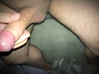 I listen to my neighbor having midnight sex - edging to a  messy cumshot and a strong orgasm