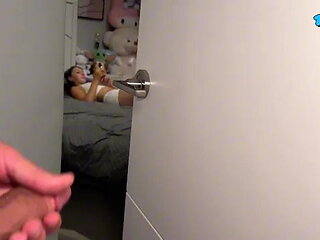 Day 7 - I Jerked off on My Step Sister but She Caught Me and I Fucked Her Mou...