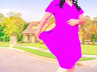Playful Crossdresser Moving Seductively To Catch Your Eyes