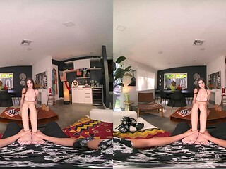 Busty Sophie Tyler gives a deepthroat blowjob before