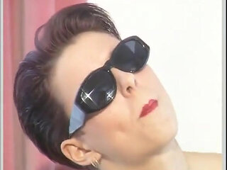 Amazing Threesome with Two Hot Sluts in Glasses and Black Stockings