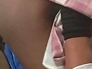 Skinny Ebony Teen Takes off Uniform to Fuck Better