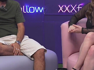 Uninhibited Podcast Assistant Surrenders Her Tight Pink Pussy Live on Air