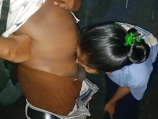 Fingering, Kissing Behind the Truck with Divya -blowjob Series