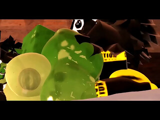 Follando duro a una gran cocodrilo culona en roblox