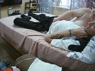 Mother-in-law loves sucking dick for a long time and swallowing a lot of hot thick cum