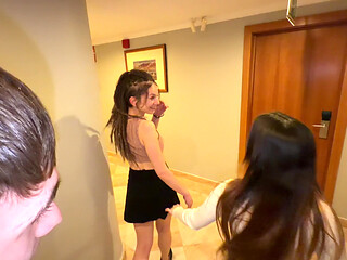 My Friend And I Met Two Spanish Girls At The Party, And In The End They Took Us To Their Hotel For Sex