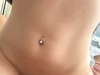 Brunette amateur babe anal POV
