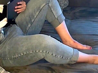 Masturbation While Watching Porn Multiple Orgasms Satisfyer Fingering Wet on Couch Solotime Time for Me