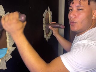 Sucking In The Glory Hole To These Two Bbc