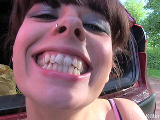 Alternative British Brunette Goes on a Dirty Dogging Adventure Because She Loves Satisfying Strangers