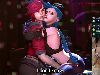 Arcane Anime porn!? Jinx, Vi, and some Random Man - League of Legends