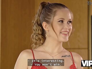 Elias K Upper watches Una Fairy's natural tits bounce while she sucks and fucks her BF's old man