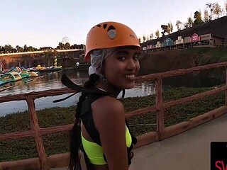 Asian amateur couple gets wild in raw Thai outdoors