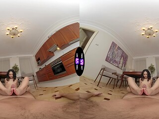 Dirty Roxy in VR gets a wild feet-fueled pounding