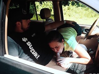 Brunette amateur blowjob and cock riding to earn some cash