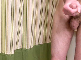 long, rough bathroom jerk