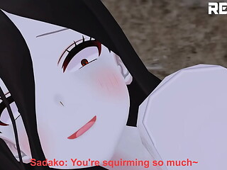 (MMD Giantess) Encounter with Sadako