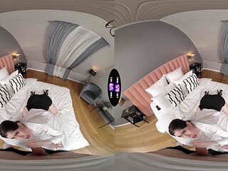 Petite agent takes charge as she gives a demanding