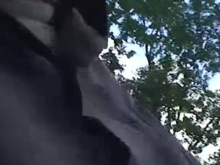 Brunette loves to fuck in the open