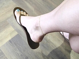 Dangling Flipflop with Sweaty Feet