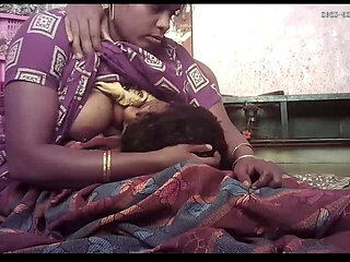 Indian village house wife milk eating housband enjoy movement