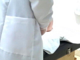 Proctologist Performs Anal Exam on Constipated Patient.