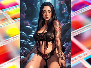 THICK ANIME BEAUTIES TAKE THE BLOCK IN AN AI ANIMATED PHOTOSHOOT