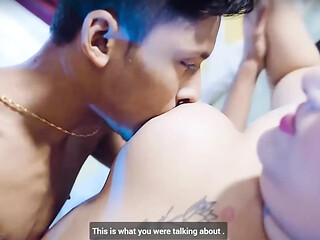 Step mom gets it on with son over massive cock