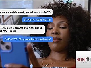 FithyTaboo - Black Ebony Stepdaughter SQUIRTS ALL OVER Her Stepdad's Cock