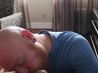 Older Hung Stepdaddy Breeds Ginger Cub and Makes Him Moan