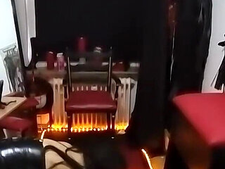 Dominant Brunette MILF Stretches Submissive Ass Wide with Toys