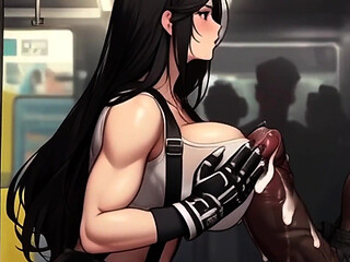 Tifa Searches for Dick on the Train