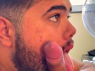 Chubby Gay Gets His Friend's Dick Wet