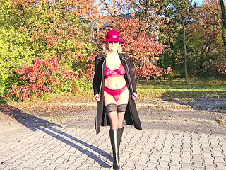 Autumn Outdoor Striptease