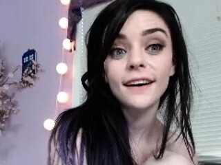 Cute curly brunette solo webcam masturbation