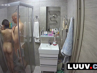 LUUV. Quick sex in the shower for young couple Abbadon and Kareflore