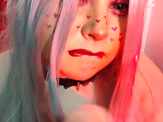 E-girl Sucking and Licking Your Balls